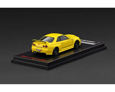 Ignition Model 1:64 Nissan Skyline GT - R (BNR34) NISMO – Customized Yellow Metallic – Limited Edition - GT Hobby Store