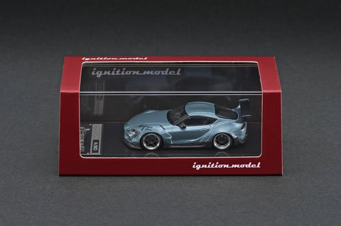 Ignition Model 1/64 Pandem Supra (A90) Matte Blue Gray - GT Hobby Store