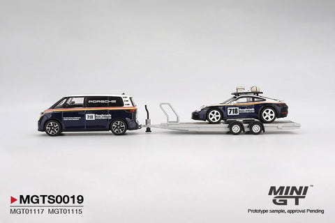 (INCOMING) Mini GT 1/64 Porsche 911 Dakar 718 / Volkswagen ID. Buzz Porsche Centrum Gelderland Roughroads Set - GT Hobby Store