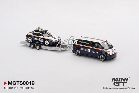 (INCOMING) Mini GT 1/64 Porsche 911 Dakar 718 / Volkswagen ID. Buzz Porsche Centrum Gelderland Roughroads Set - GT Hobby Store
