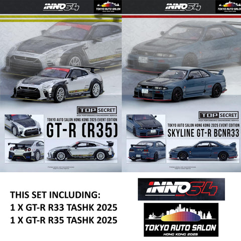 Inno64 1/64 GT-R R33 and R35 Set of 2 TASHK 2025 - GT Hobby Store