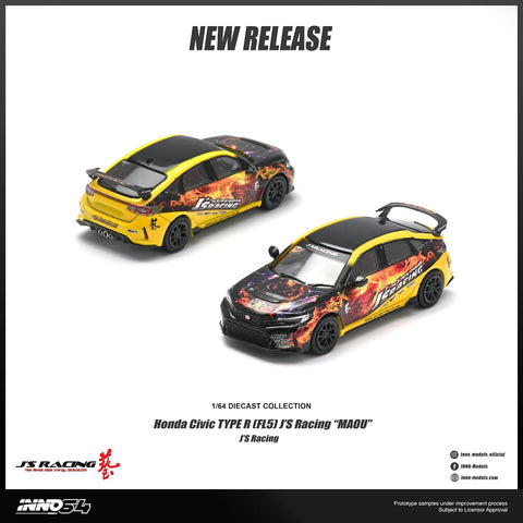 Inno64 1/64 Honda Civic Type R (FL5) J's Racing "Maou" - GT Hobby Store