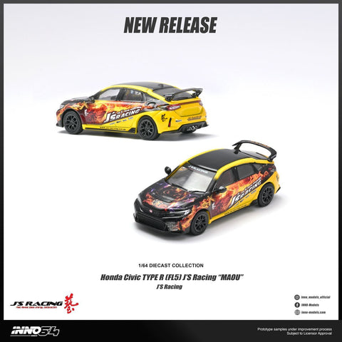 Inno64 1/64 Honda Civic Type R (FL5) J's Racing "Maou" - GT Hobby Store