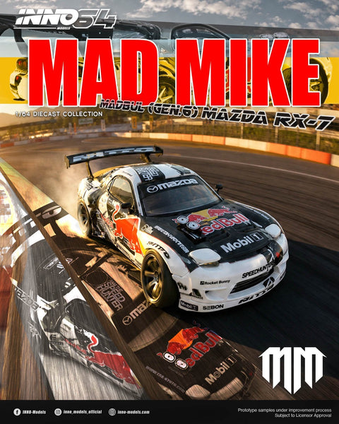 Inno64 1/64 Mazda RX-7 Mad Mike "Madbul Gen6" - GT Hobby Store