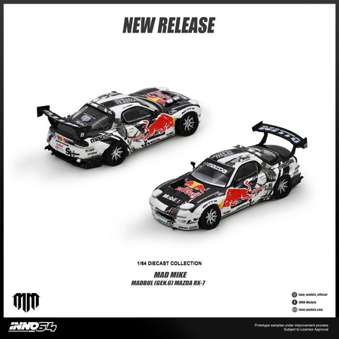 Inno64 1/64 Mazda RX-7 Mad Mike "Madbul Gen6" - GT Hobby Store