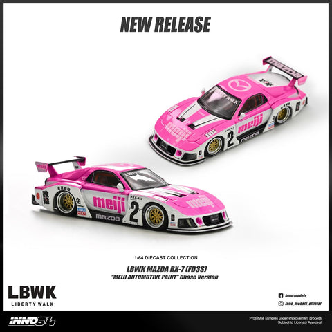 Inno64 1/64 Mazda RX7 (FD3S) LB-Super Silhouette "Meiji" - GT Hobby Store