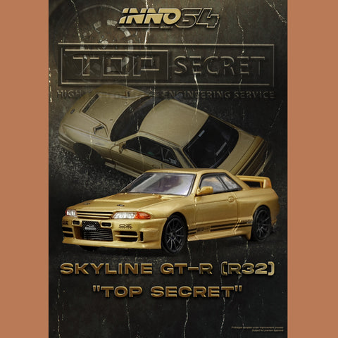Inno64 1/64 Top Secret BNR32 GT-R (650R) Gold - GT Hobby Store