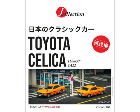J - Collection 1:64 Toyota Celica 1600GT TA22 – Orange - GT Hobby Store
