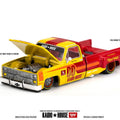 Kaido House x Mini GT 1/64 Chevrolet Silverado Dually Kaido Racing Team V1 – Yellow Red Two- Tone - GT Hobby Store
