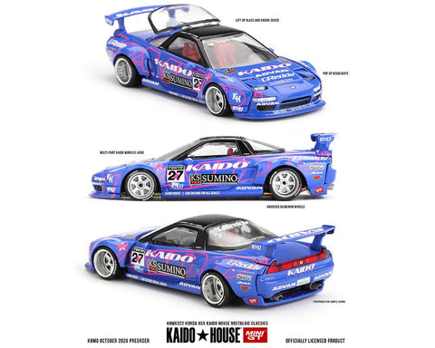Kaido House x Mini GT 1/64 Honda NSX Kaido House Nostalgic Classics – Blue - GT Hobby Store