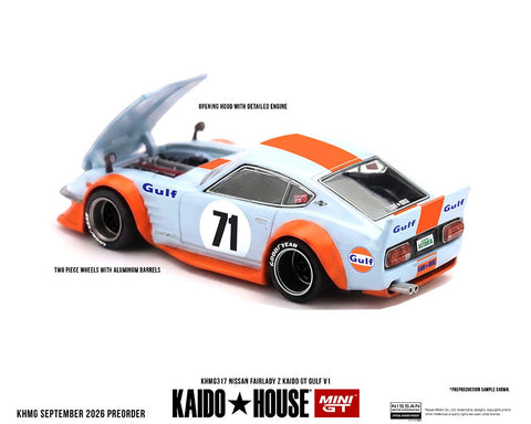 Kaido House x Mini GT 1/64 Nissan Fairlady Z Kaido GT GULF V1 – Blue - GT Hobby Store