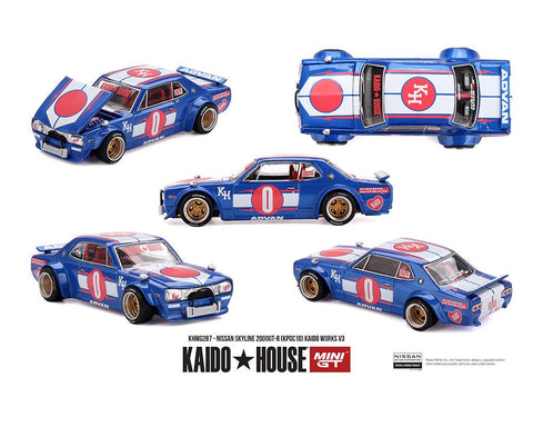 Kaido House x Mini GT 1:64 Nissan Skyline 2000GT - R (KPGC10) Kaido Works V3 – Limited Edition - GT Hobby Store