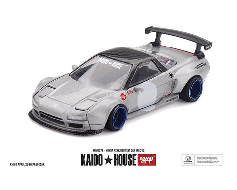 Kaido House x Mini GT Honda NSX Kaido Test Car Spec V2 – Silver w/ Carbon - GT Hobby Store