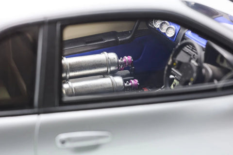 Kyosho 1/12 1999 Nissan Skyline GT-R (R34) "2 Fast 2 Furious" Silver & Blue - GT Hobby Store