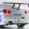 Kyosho 1/12 1999 Nissan Skyline GT-R (R34) "2 Fast 2 Furious" Silver & Blue - GT Hobby Store