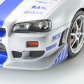 Kyosho 1/12 1999 Nissan Skyline GT-R (R34) "2 Fast 2 Furious" Silver & Blue - GT Hobby Store