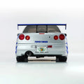 Kyosho 1/12 1999 Nissan Skyline GT-R (R34) "2 Fast 2 Furious" Silver & Blue - GT Hobby Store
