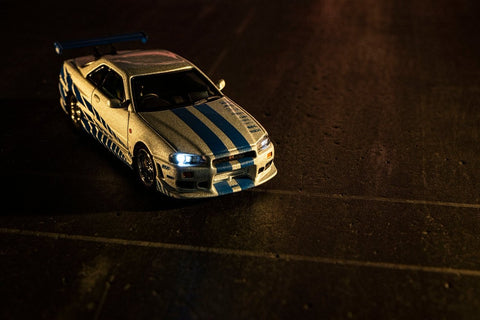 Kyosho 1/64 Nissan Skyline GT-R (R34) Fast & Furious with LED - GT Hobby Store