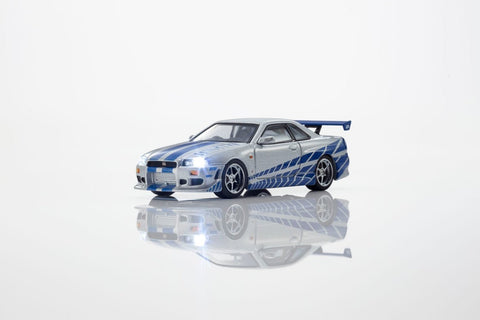 Kyosho 1/64 Nissan Skyline GT-R (R34) Fast & Furious with LED - GT Hobby Store