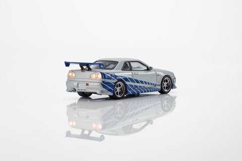 Kyosho 1/64 Nissan Skyline GT-R (R34) Fast & Furious with LED - GT Hobby Store