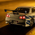 Kyosho 1/64 Nissan Skyline GT-R (R34) Fast & Furious with LED - GT Hobby Store