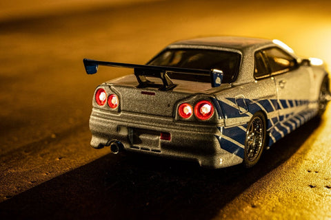 Kyosho 1/64 Nissan Skyline GT-R (R34) Fast & Furious with LED - GT Hobby Store
