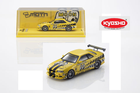 Kyosho 1/64 Nissan Skyline GT-R (R34) MOONEYES(2) with LED - GT Hobby Store