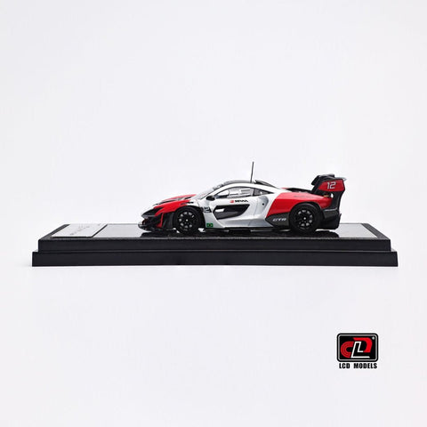 LCD 1/64 McLaren Senna GTR Red and White - GT Hobby Store