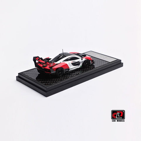 LCD 1/64 McLaren Senna GTR Red and White - GT Hobby Store