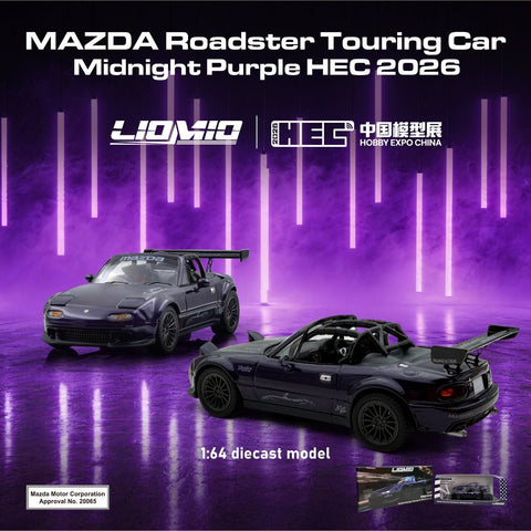 Liomio 1/64 Mazda Roadster Touring Car Midnight Purple 2026 HEC Version - GT Hobby Store
