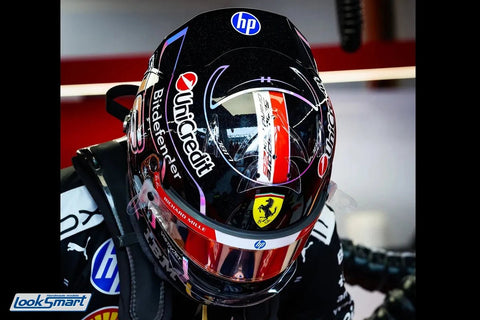 Looksmart 1/5 Charles Leclerc Scuderia Ferrari HP Singapore Grand Prix 2026 Helmet - Black / Red - GT Hobby Store