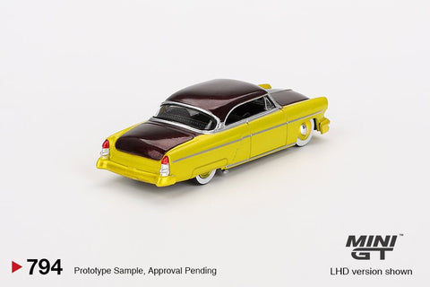 Mini GT 1:64 1954 Lincoln Capri Custom Hot Rod – Lime Yellow - GT Hobby Store