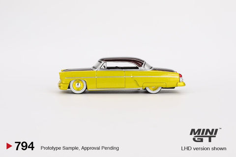Mini GT 1:64 1954 Lincoln Capri Custom Hot Rod – Lime Yellow - GT Hobby Store