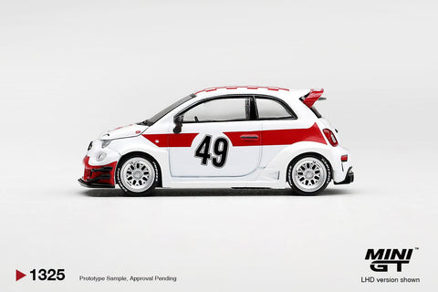Mini GT 1:64 Abarth 595 LB-WORKS x Abas Works 1000 TC Tribute – White - GT Hobby Store