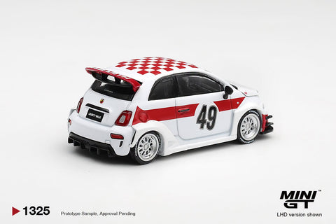 Mini GT 1:64 Abarth 595 LB-WORKS x Abas Works 1000 TC Tribute – White - GT Hobby Store