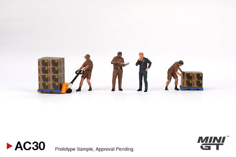 Mini GT 1:64 Figurine UPS Driver and Workers - GT Hobby Store