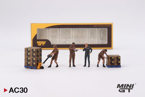 Mini GT 1:64 Figurine UPS Driver and Workers - GT Hobby Store