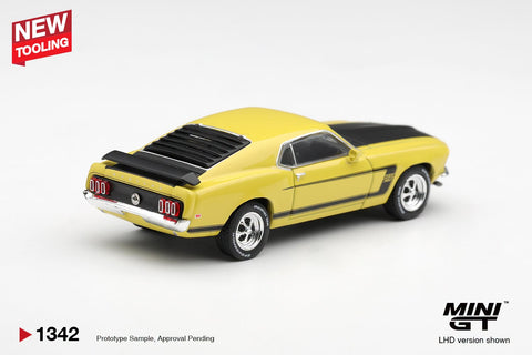 Mini GT 1/64 Ford Mustang Boss 302 1969 – Bright Yellow - GT Hobby Store