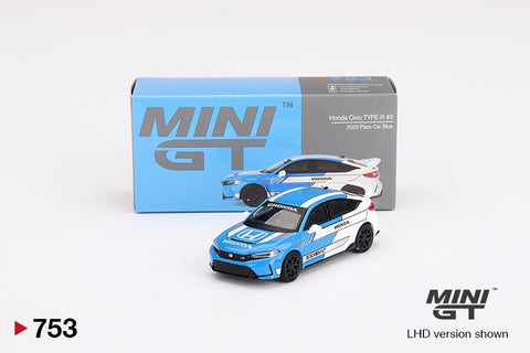 Mini GT 1:64 Honda Civic Type R 3 2023 Pace Car – Blue - GT Hobby Store