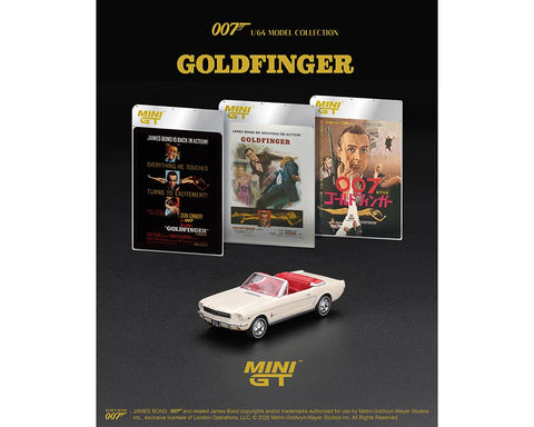 Mini GT 1/64 James Bond 007 1964 Ford Mustang Convertible “Goldfinger” - GT Hobby Store