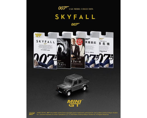 Mini GT 1:64 James Bond 007 Land Rover Defender 110 Crew Cab “Skyfall” - English Packaging – Limited Edition - GT Hobby Store