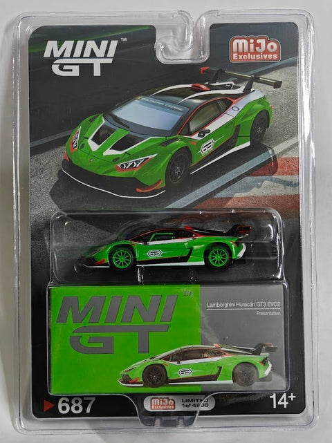 Mini GT 1:64 Lamborghini Huracán GT3 EVO2 Presentation - GT Hobby Store