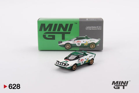 Mini GT 1:64 Lancia Stratos HF 1975 Rally Sanremo Winner 11 - White - GT Hobby Store