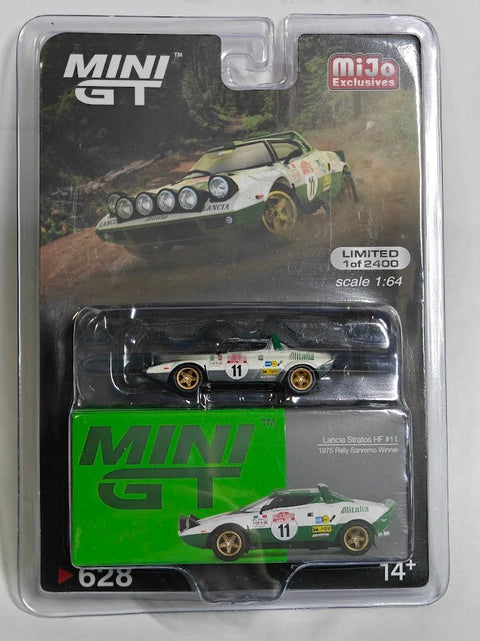 Mini GT 1:64 Lancia Stratos HF 1975 Rally Sanremo Winner 11- White - GT Hobby Store