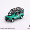 Mini GT 1:64 Land Rover Defender 110 1985 Station Wagon Green - GT Hobby Store