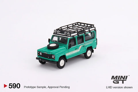 Mini GT 1:64 Land Rover Defender 110 1985 Station Wagon Green - GT Hobby Store