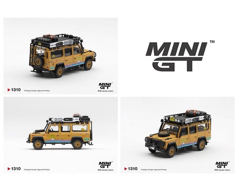 Mini GT 1:64 Land Rover Defender 110 1998 Camel Trophy Tierra del Fuego CT.36 Romania - GT Hobby Store