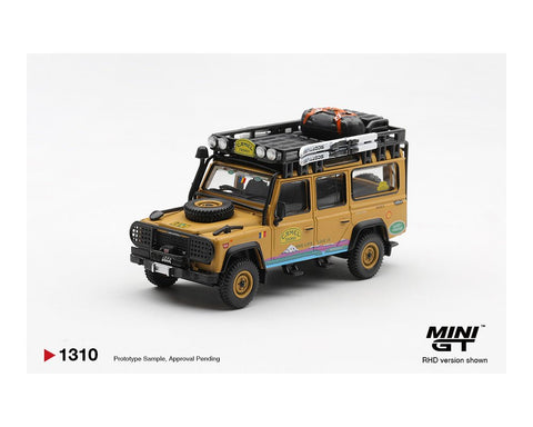 Mini GT 1:64 Land Rover Defender 110 1998 Camel Trophy Tierra del Fuego CT.36 Romania - GT Hobby Store
