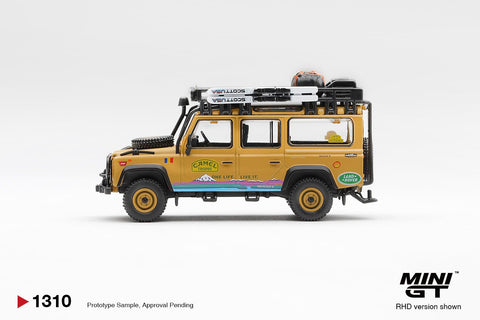 Mini GT 1:64 Land Rover Defender 110 1998 Camel Trophy Tierra del Fuego CT.36 Romania - GT Hobby Store