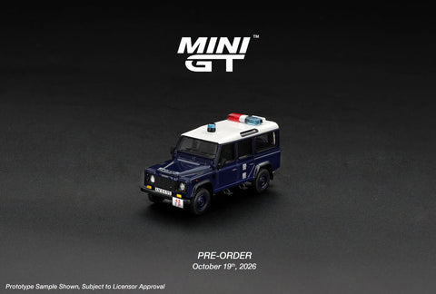 Mini GT 1/64 Land Rover Defender 110 Royal HK Police Tai Po District – Blue – Hong Kong Exclusive - GT Hobby Store